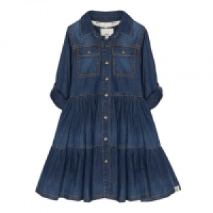 Blue Tiered Denim Dress
