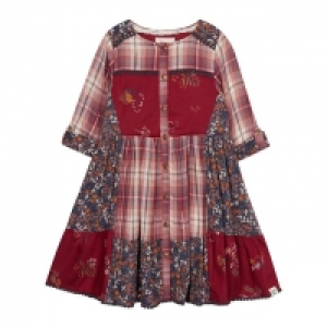 Girls Multicoloured Patchwork Dress