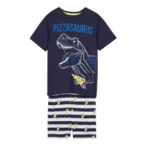 Debenhams  Boys Navy Pizzasaurus Pyjama Set