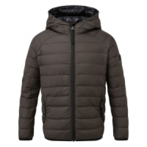 Khaki Dowles Hooded Down Jacket