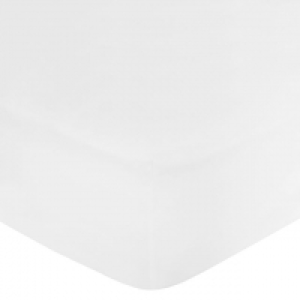 White Cotton Rich Percale Fitted Sheet