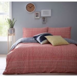 Red and Blue Reversible Tivoli Bedding Set