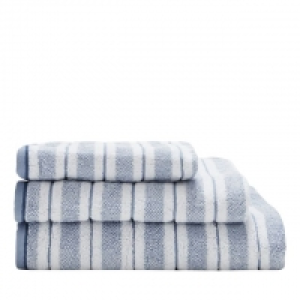 Debenhams  Blue Striped St Ives Bath Sheet