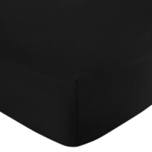 Debenhams  Black Cotton Rich Percale Fitted Sheet