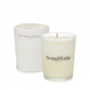 Small lime and mandarin scented candle