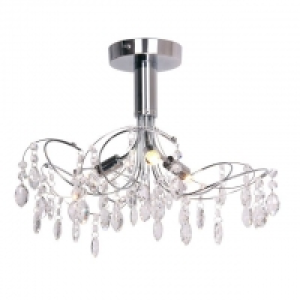 Debenhams  Crystal Glass Betsy Flush Ceiling Light