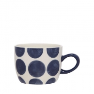 Navy spotted mug