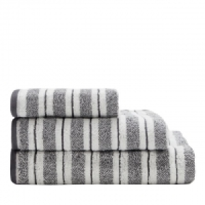 Grey Striped St Ives Bath Sheet