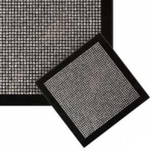 Debenhams  Pack of 4 black glitter coasters