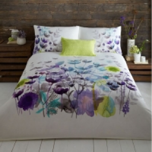 White Floral Print Bliss Duvet Cover
