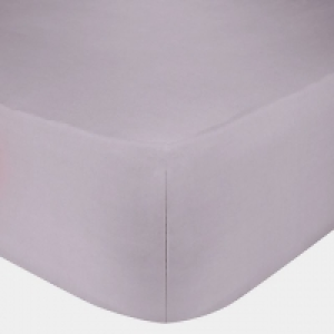 Pale Lilac Cotton Rich Fitted Sheet