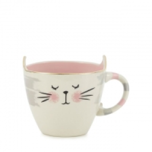 Pink cat mug