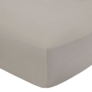 Natural Cotton Rich Percale Fitted Sheet