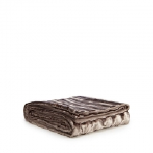 Silver Faux Fur Throw