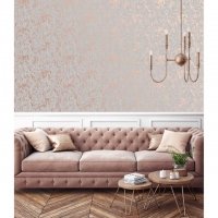 Debenhams  Rose gold Milan illusion plain wallpaper