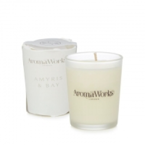 Small Amyris and bay scented candle