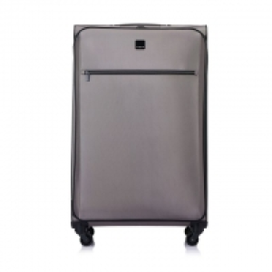 Silver Full Circle Large 4 Wheel Suitcase