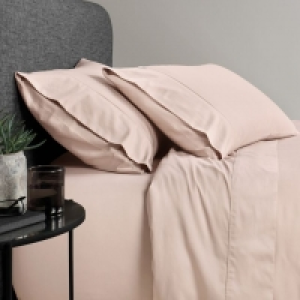Pale pink 500 thread count cotton sateen sheet pillow case