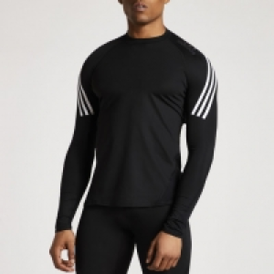 DW Sports  adidas Alphaskin 3 Stripe Long Sleeve Top Mens