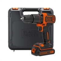 Homebase Black+decker BLACK+DECKER 18V Cordless 2 Gear Hammer Drill with Kitbox