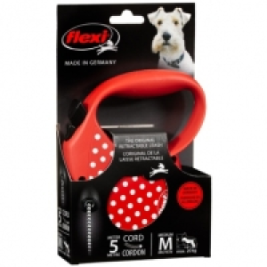 Flexi Dog Lead 5m - Medium - Red