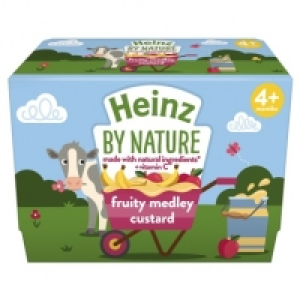 Heinz By Nature Fruity Medley Custard 4 x 100g