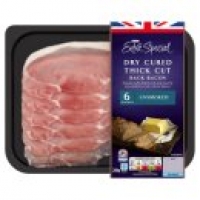 Asda Asda Extra Special 6 Thick Cut Dry Cured Unsmoked Back Bacon Rashers