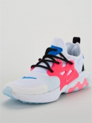 LittleWoods  Nike React Presto Junior Trainers - White/Pink/Black