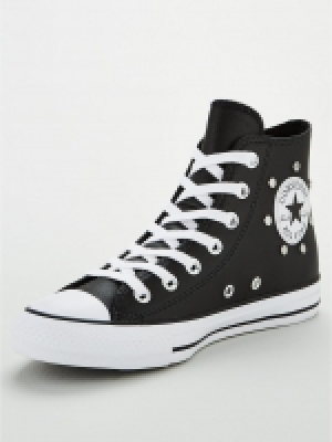 LittleWoods  Converse Chuck Taylor All Star Stud Leather Hi Top Plimsolls