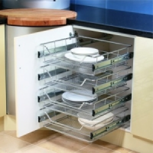 Wickes Fully Extendable 2 Piece Mesh Storage Basket 600mm