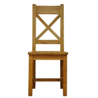 QDStores  Montacute Cross Back Dining Chair Oak