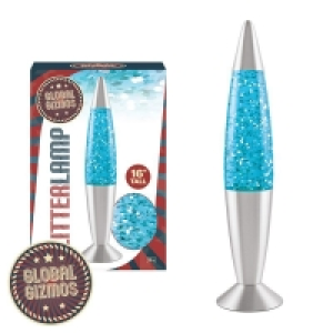 Global Gizmos 16 Inch Blue Glitter Lamp £9.98
