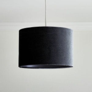 Wilko  Wilko Velvet Grey Light Shade