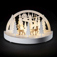 QDStores  Warm White LED Wooden Oval Table Decoration