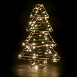 60 LED White Indoor Static Copper Tree Christmas Light Batte £5.99