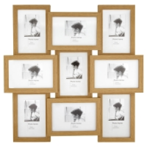 Wilko Light Wood Effect 9 Multi Aperture Photo Frame 6 x 4 I £9.00