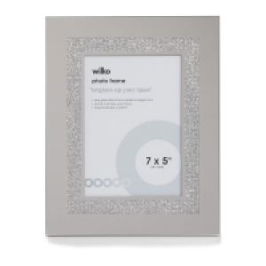 Wilko Glitter Photo Frame Silver 7 x 5 Inch £7.00