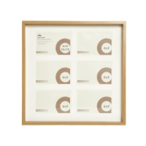 Wilko Light Wood Effect 6 Multi Aperture Photo Frame 6 x 4 I £7.00