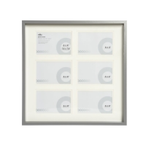 Wilko 6 Multi Aperture Grey Photo Frame 16 x 16 Inch £7.00