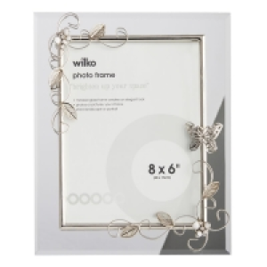 Wilko Silver Butterfly Detail Photo Frame 8 x 6 Inch £9.00