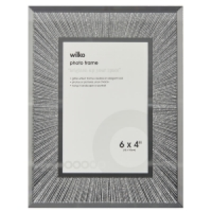 Wilko Silver Glitter Photo Frame 6 x 4 Inch £3.00