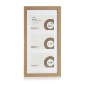 Wilko 3 Multi Aperture Light Wood Effect Photo Frame 6 x 4 I £4.75