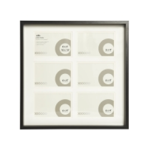 Wilko 6 Multi Aperture Black Photo Frame 16 x 16 Inch £7.00