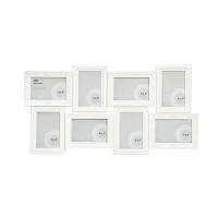 Wilko  Wilko White 8 Multi Aperture Photo Frame 6 x 4 Inch
