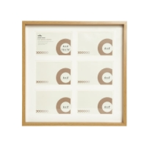 Wilko Light Wood Effect 6 Multi Aperture Photo Frame 6 x 4 I £7.00