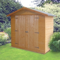 Wickes  Shire 6 x 3 ft Shiplap Dip Treated Timber Shed Honey Brown