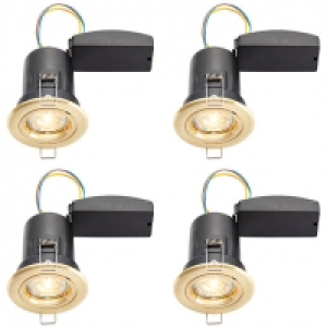 Wickes Brass LED Premium Fire Rated Downlights 6W - Pack of  &pound;40.00