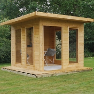 Mercia 10 x 10 ft Modern Cube Summerhouse with Bi-Fold Doors