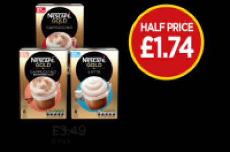 Nescafe Gold Cappuccino Unsweetened Sachets, Nescafe Gold Ca £1.74