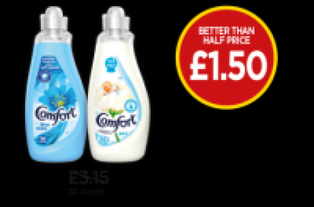 Comfort Blue Skies Fabric Conditioner, Pure Fabric Condition £1.50